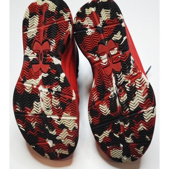 Under Armour Boys Lockdown Red Basketball Sneakers Size 3 Youth - Sporty Style, - Picture 6 of 8
